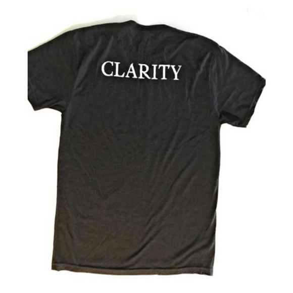 Clarity Men’s Short Sleeve Graphic T-Shirt - Silkscreen Brand and Logo - Black - Picture 8 of 8